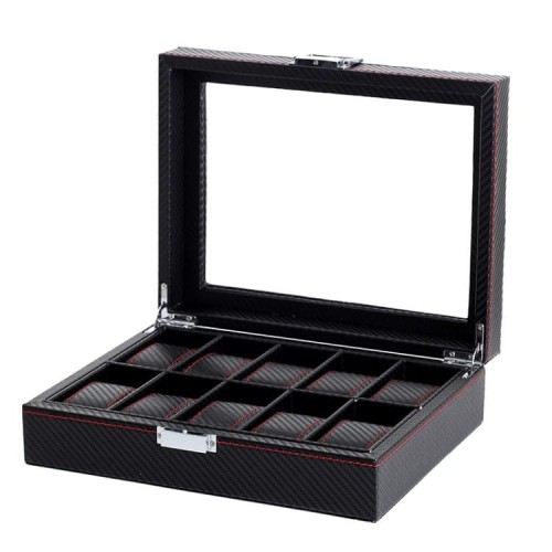 eleganckie-pudełko-na-zegarki-carbon-10sztuk